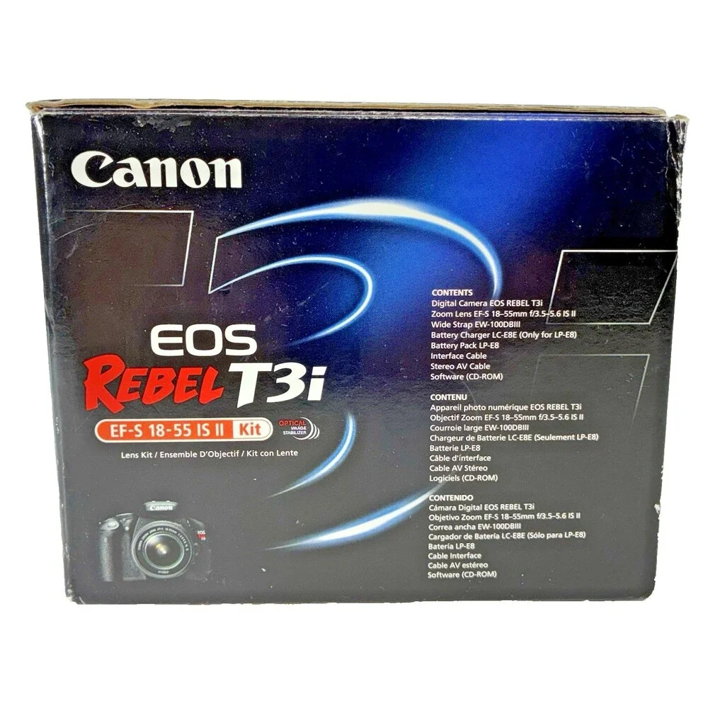 Canon EOS Rebel T3i 18.0MP Empty Box and Replacement Manuals